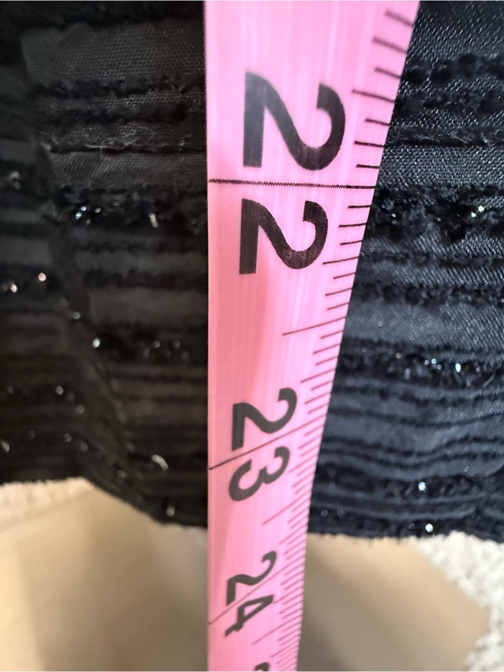 Talbots Size 14 Black Textured Sparkle Stripe Full Midi Skirt Party Holiday - Picture 6 of 11
